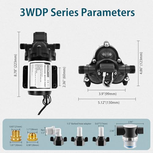 RV Water Pumps 115V AC Pressure Pump with Pressure Switch