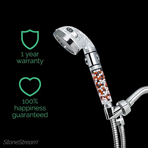 Original StoneStream EcoPower High Pressure Handheld Shower Head with ON OFF switch