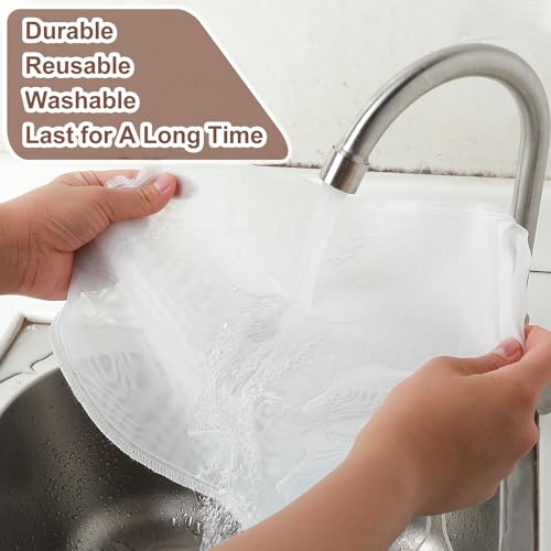 Cheese Bags 3 Pack 12" x 10" Nylon Reusable Fine Mesh Cheesecloth Strainer Nut Tea Beer Juice Filter Cloth for Cold Brew Coffee Yogurt Almond Soy Oat Milk