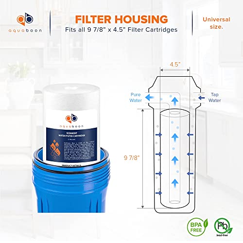 Whole House 1 Micron Water Filter 10 x 4.5 Against Sediment Water Filter Cartridge Replacement Compatible with DGD (20 Count)