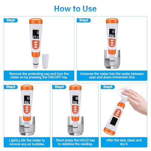 Pool Salt Tester & PH Meter