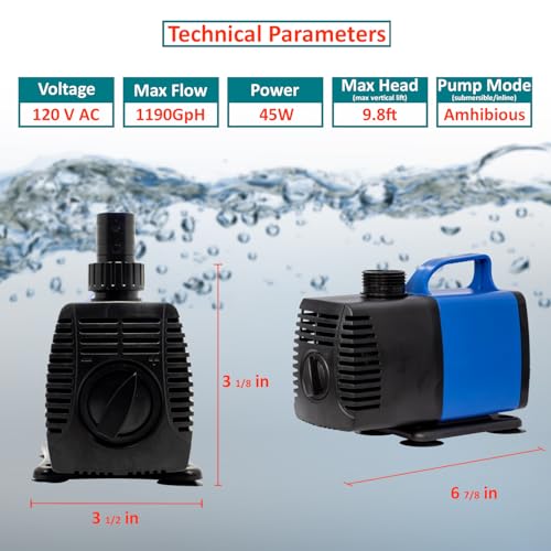 Small Water Pump 1190 GPH