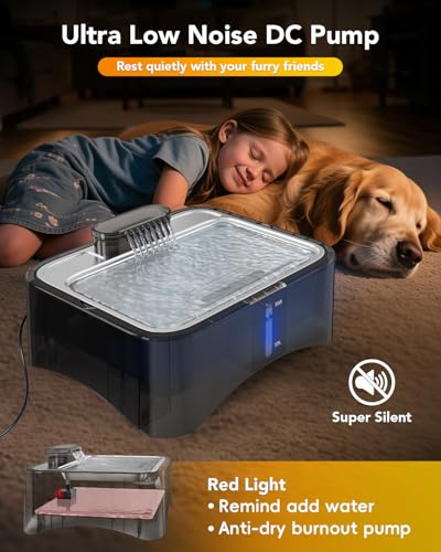 8.5L Elevated Dog Water Fountain with 4 Heights Adjustable