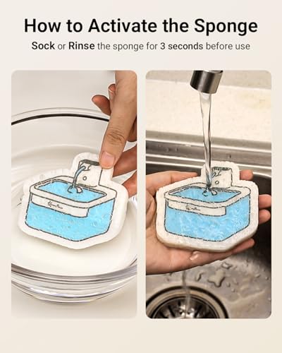 6 Packs Replacement Filters for Battery Operated Cat Water Fountain Cordless Wireless DPWFP6