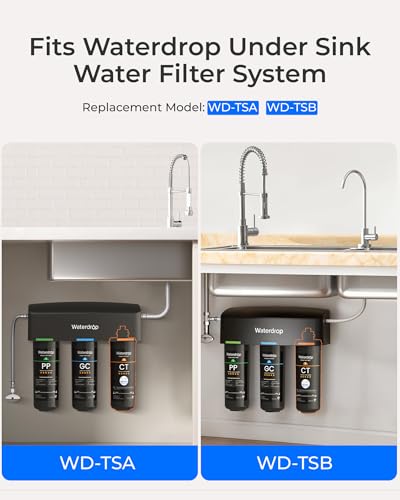 WD 10CT Water Filter Replacement for Waterdrop TSA & TSB 3