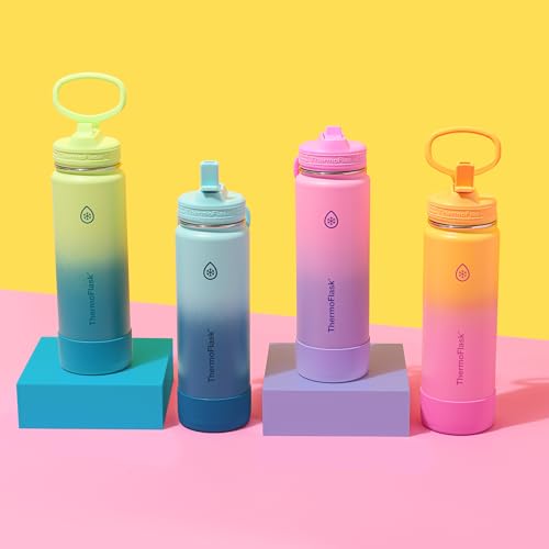 Insulated Water Bottle with Straw Lid