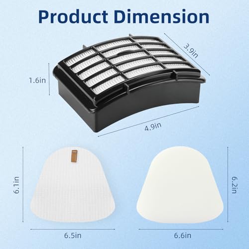 4 Foam + 2 Hepa Filter Replacement for Shark ZU503AMZ NV380 UV440 UV540 NV356e NV360 NV352 NV350 NV351 NV355 NV358 NV370 NV391 CU500 CU510 Navigator Lift