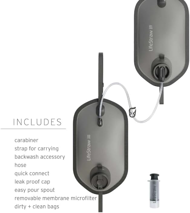 Peak Series Large Capacity Gravity Water Filter System with Safe Water Storage (2 Count)