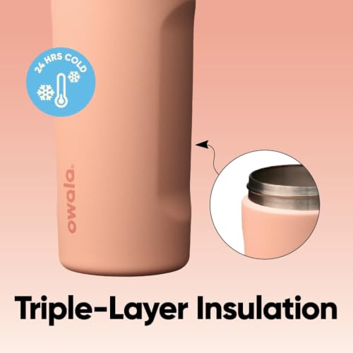 FreeSip Kids Stainless Steel Water Bottle 16 oz Peach of Mind