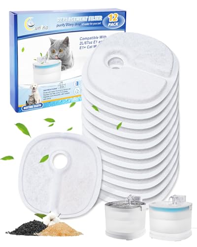 12 PACK Filters for Dog Water Fountain Fit for D1 (12 Count)