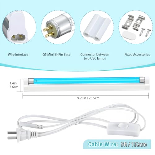 2Pack 6W UV Light with Ozone