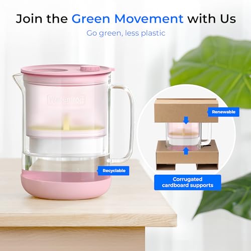 PT 72P Glass Water Filter Pitcher