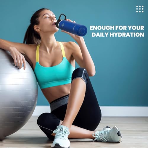 40 Pack 22 oz Sports Water Bottle With Straw (40 Count)