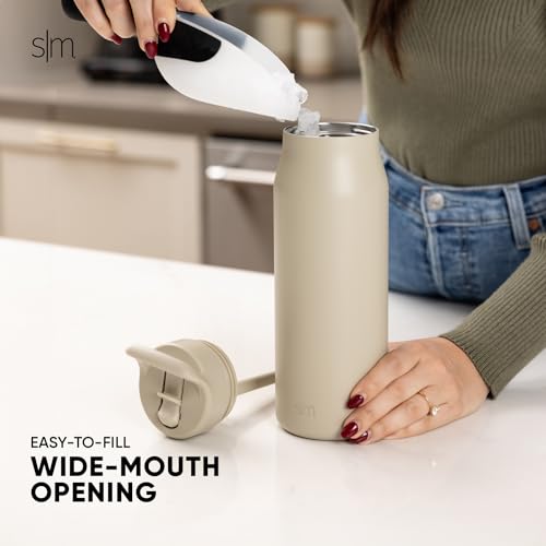 Insulated Water Bottle with Manual Straw