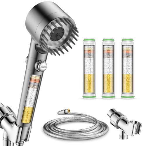 Filtered Shower Head with Handheld 3PCS Filters ShowerHead
