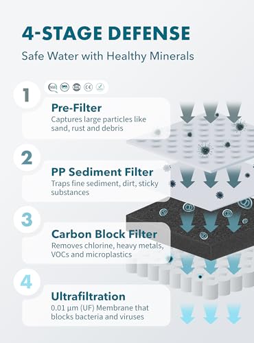 Compact Electric Water Filter Pitcher + Filter