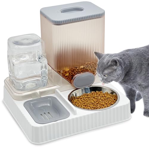 Gravity Cat Feeder & Water Dispenser