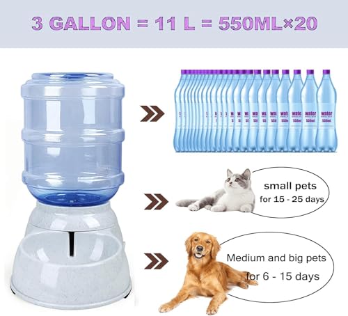 Gravity Pet Feeder and Water Dispenser Set