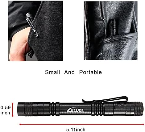 2 Pack UV Penlight Flashlight with Clip，Mini 395nm Mini Pen Light ，,Waterproof Ultraviolet Flashlight for Leak, Pet Urine, Scorpion, Hotel Inspection, Dry Stain and Bed Bug.