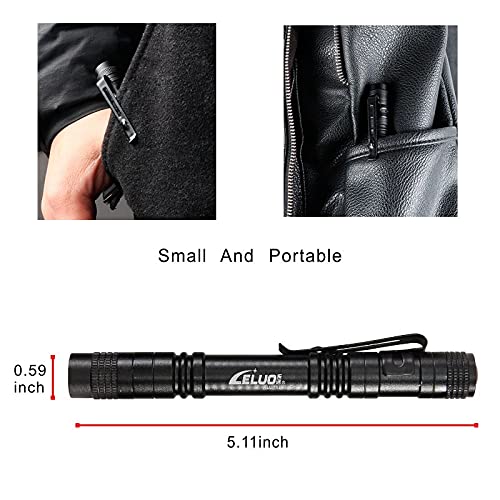 2 Pack UV Black Light Flashlight with Clip (2 Count)