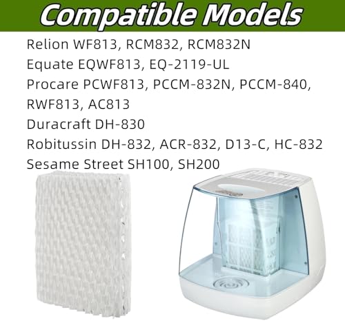 6 PACK WF813 Humidifier Filter Replacement Compatible with Equate EQWF813 EQ