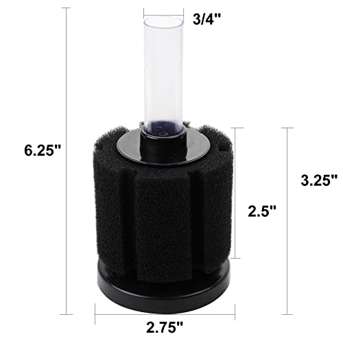 Aquarium Sponge Filter Breeding Fry Betta Shrimp Nano Fish Tank 4pcs (4 Count)