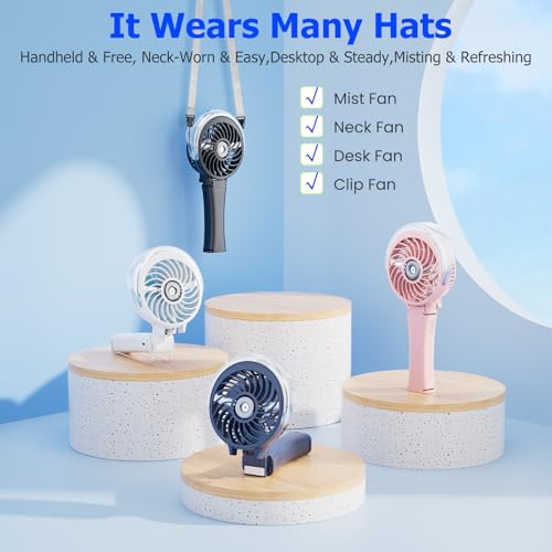 Upgraded Handheld Misting Fan