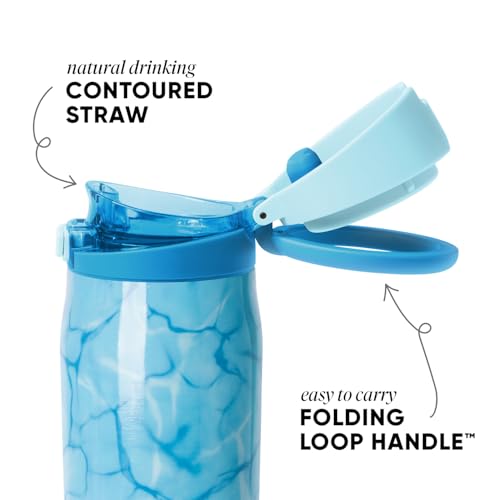 Water Bottle with Straw & Handle
