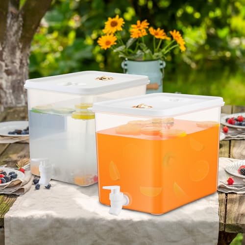 10 Pack Drink Dispenser for Fridge with Spigot (10 Count)