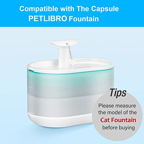 16 Packs Replacement Cat Water Fountain Filters Compatible with PETLIBRO Capsule Pet Water Fountain (16 Count)