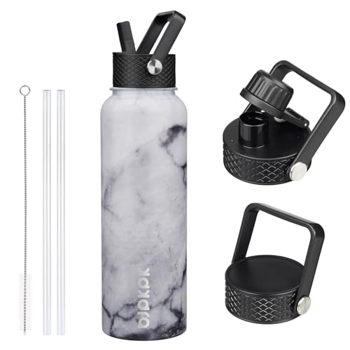 40oz Insulated Water Bottle with Straw Lid