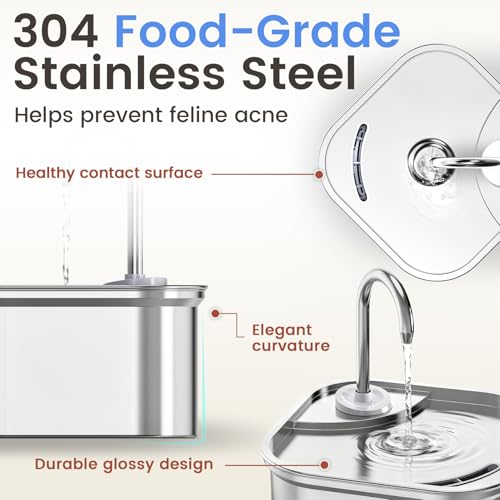 Cat Water Fountain Stainless Steel