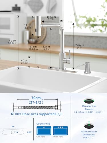 Kitchen Faucets with Pull Down Sprayer