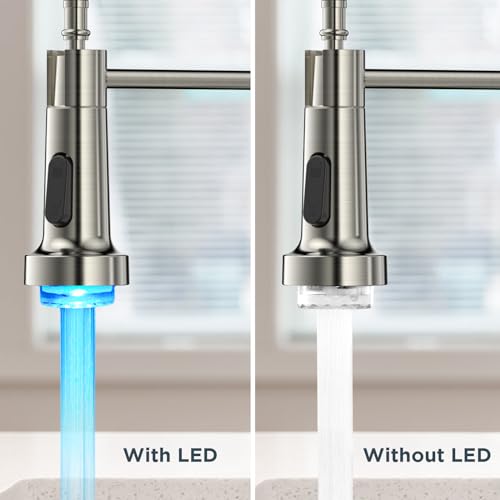 Kitchen Faucet with LED Light Sprayer
