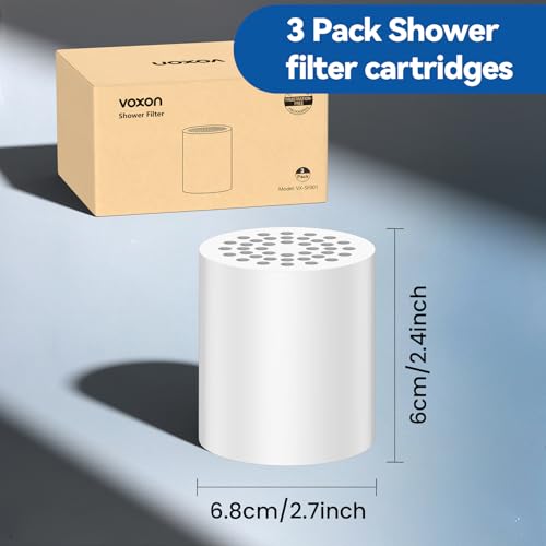 3-Pack 36-Stage Shower Filter Replacement Cartridge Hard Water Care
