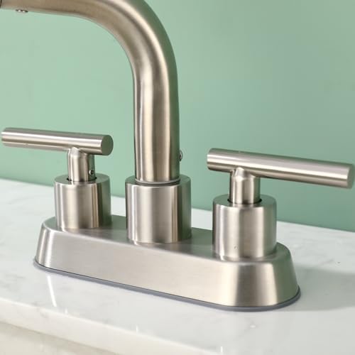 Brushed Nickel Bathroom Sink Faucet
