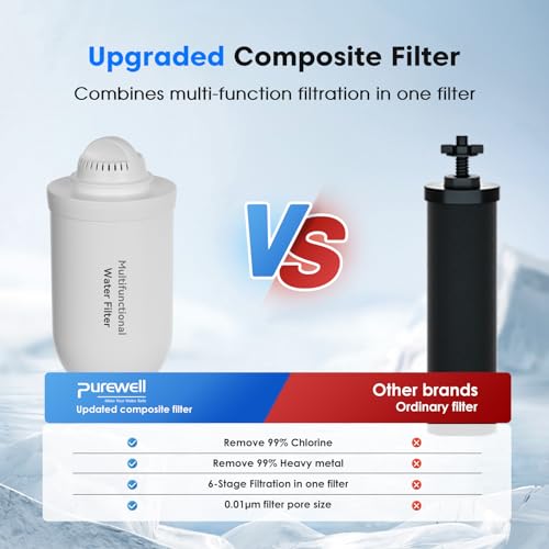 2 Pack K8001 Multifunctional Water Filter Elements (2 Count)