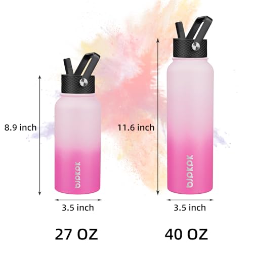 27oz Insulated Water Bottle with Straw Lid