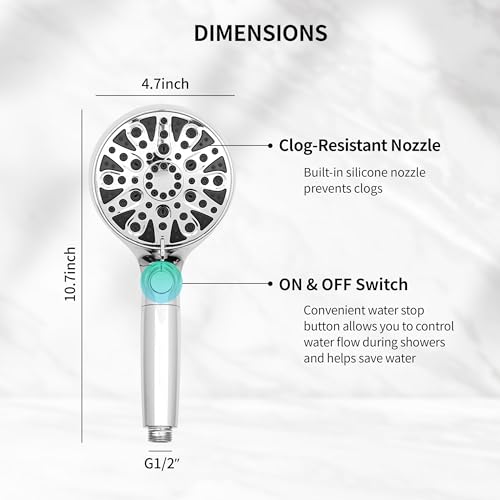 Filtered Handheld Shower Head with 8