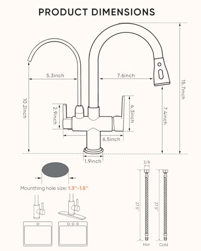 Kitchen Faucet with Water Filter Spout