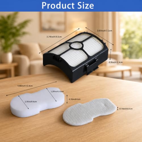 10PCS Filter Replacements Compatible for Shark HZ3002 HZ3000 Stratos Odor Neutralizer Cartridge Kit Includes 2 HEPA + 4 Foam + 4 Odor Neutralizer