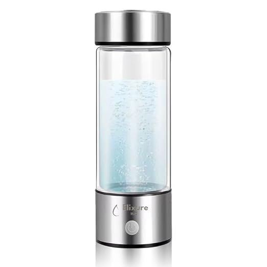 2025 Premium Hydrogen Water Bottle – Portable SPE PEM Molecular Hydrogen Generator | HydroHealth Hydrogen Water Bottle for Kidney Health, Alkaline Ionized H₂ Water | HydroVital Aqua Bottle
