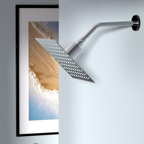 Filtered Shower Head 8 Inch Stainless Steel Square Shower Head
