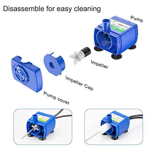 Cat Water Fountain Replacement Pump USB Quiet Motor