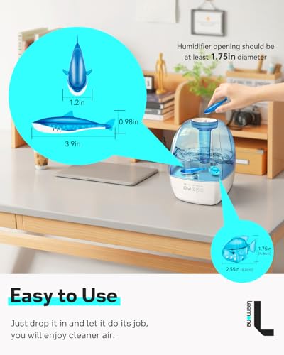 Humidifier Cleaning Shark & Fish for Humidifiers & Fish Tanks (6 Count)