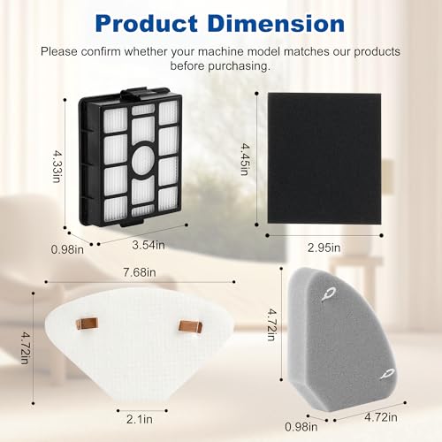 IP3251 IP3252 IP3124 HEPA Filter Replacement Compatible with Shark IP3251 Cordless PowerDetect Clean Empty Lightweight Stick Vacuum and Shark IP3251C PowerDetect Auto Empty System Dock (2 Count)