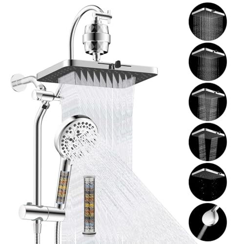 5 spray Filtered Rainfall Shower Head Combo