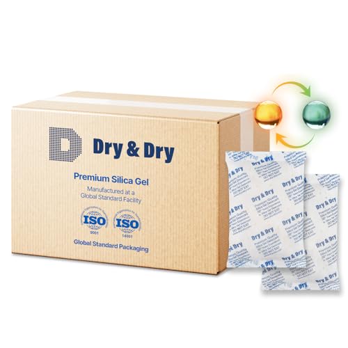500 Gram [40 Packs] Orange Indicating Mixed Silica Gel Packets Siilca Gel Desiccant