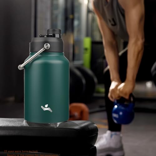 64 oz Insulated Stainless Steel Water Bottle Jug with Handle