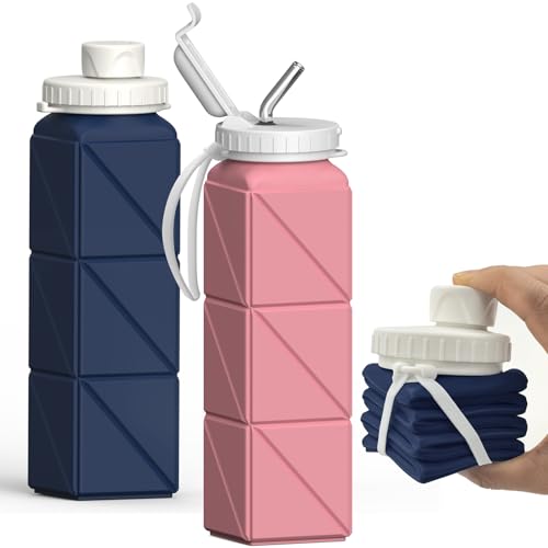 Collapsible Water Bottles 2 Pack (2 Count)